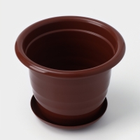 Горшок для цветов с поддоном Доляна &laquo;Арена&raquo;, 2 л, цвет коричневый