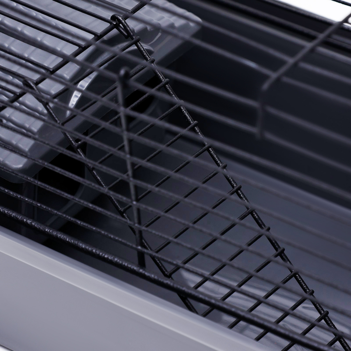 Клетка-мини для грызунов Клетка-мини для грызунов "Пижон" №2, укомплектованная, 27 х 15 х 16 см, серая