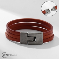 Браслет кожа &laquo;Миллениум&raquo; 3 ряда, цвет коричневый