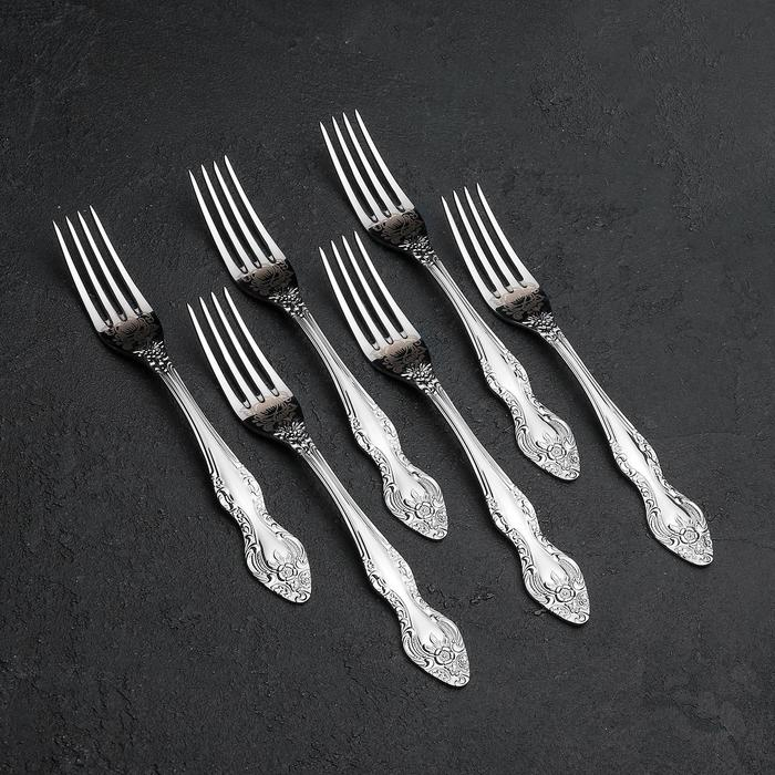 Набор столовых приборов &laquo;Тройка&raquo;, 30 предметов, художественная роспись, декоративная коробка