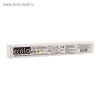 Блок питания Ecola для светодиодной ленты 12 В, 25 Вт, IP20 Блок питания Ecola для светодиодной ленты 12 В, 25 Вт, IP20