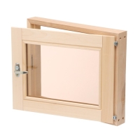 Окно, 40&times;50см, однокамерный стеклопакет, бронза,  из липы