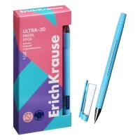 Ручка шариковая ErichKrause ULTRA-20 Stick Pastel, узел 0.7 мм, чернила синие, длина линии письма 2000 метров Ручка шариковая ErichKrause ULTRA-20 Stick Pastel, узел 0.7 мм, чернила синие, длина линии письма 2000 метров