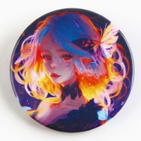 Значок металлический аниме , набор «Неон», d=38 мм, 4 шт. Значок металлический аниме , набор «Неон», d=38 мм, 4 шт.