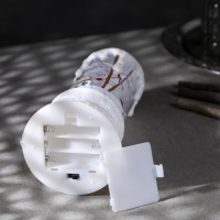 Светодиодная фигура &laquo;Свеча со снеговиком&raquo; 10 &times; 23 &times; 10 см, пластик, батарейки ААх3 (не в комплекте), свечение RGB