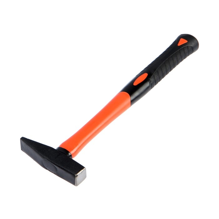 Молоток слесарный ЛОМ, квадратный боек, фиберглассовая обрезиненная рукоятка, 200 г Молоток слесарный ЛОМ, квадратный боек, фиберглассовая обрезиненная рукоятка, 200 г