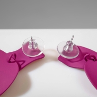 Серьги металл «Яркость» геометрия, цвет малиновый Серьги металл «Яркость» геометрия, цвет малиновый