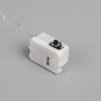 Гирлянда &laquo;Нить&raquo; 1 м роса, IP20, серебристая нить, 10 LED, 3 режима, батарейка AG13х3 (в комплекте), свечение тёплое белое