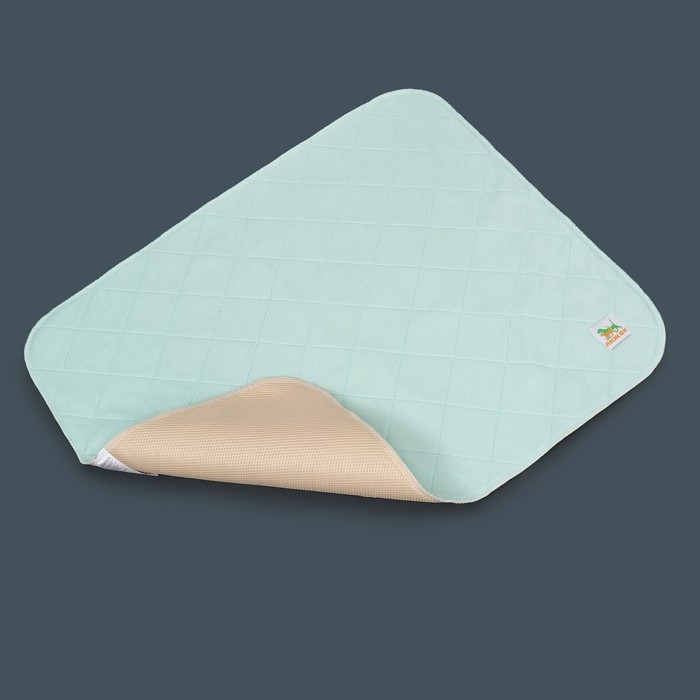 Пелёнка для животных многоразовая впитывающая, 70 х 60 см, мятная Пелёнка для животных многоразовая впитывающая, 70 х 60 см, мятная