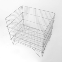 Корзина-накопитель, разборная, 82&times;62&times;80 см, цвет хром