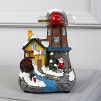 Светодиодная фигура &laquo;Новогодняя мельница&raquo; 14 &times; 20 &times; 13 см, полистоун, батарейки ААх3 (не в комплекте), свечение мульти