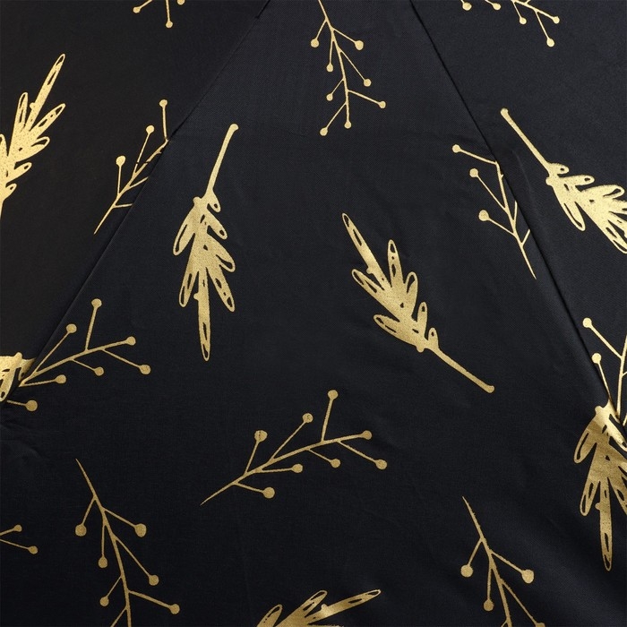 Зонт женский &laquo;Чёрное золото&raquo;, 6 спиц, складывается в размер телефона.