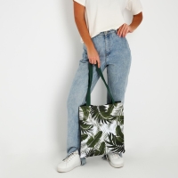 Шопер «Тропики» 35х0.5х40 см, отдел без молнии, без подклада, зеленый Шопер «Тропики» 35х0.5х40 см, отдел без молнии, без подклада, зеленый