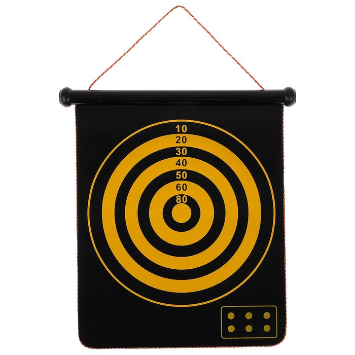 Дартс ONLYTOP, магнитное полотно диаметром 38 см, 6 дротиков