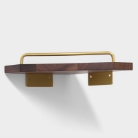 Полка настенная St&ouml;lz H&ouml;lzern Premiere, ореховое дерево, алюминий