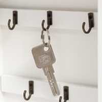 Ключница дерево "Три сердечка" серая 6х19х25,5 см Ключница дерево "Три сердечка" серая 6х19х25,5 см