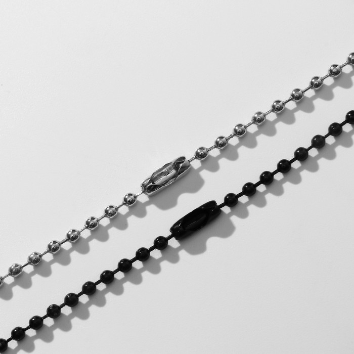 Кулоны &laquo;Неразлучники&raquo; рука хамса, цвет чёрно-серебряный, 45 см