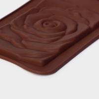 Набор форм для шоколада Доляна &laquo;Плитки шоколада&raquo;, 4 шт, силикон, цвет коричневый