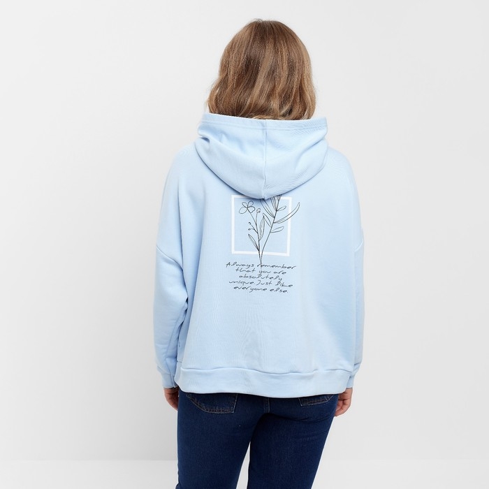 Худи женское MINAKU: Casual Collection цвет голубой размер 50-52 Худи женское MINAKU: Casual Collection цвет голубой размер 50-52