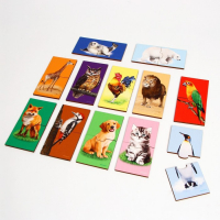 Пазл двойной «Животные» (головоломка), 12 пазлов, 24 детали Пазл двойной «Животные» (головоломка), 12 пазлов, 24 детали