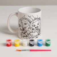 Кружка для росписи &laquo;Сказочный патруль&raquo; (краски, кисточка)