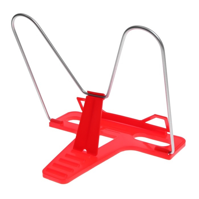 Подставка для книг "Отличный выбор", с пластиковым упором, эконом, красная