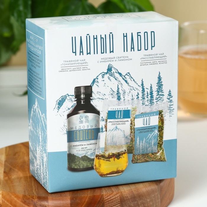 Набор &laquo;Живительная сила природы&raquo;: сбитень 250 мл., чай травяной 100 г (2 шт. х 50 г).