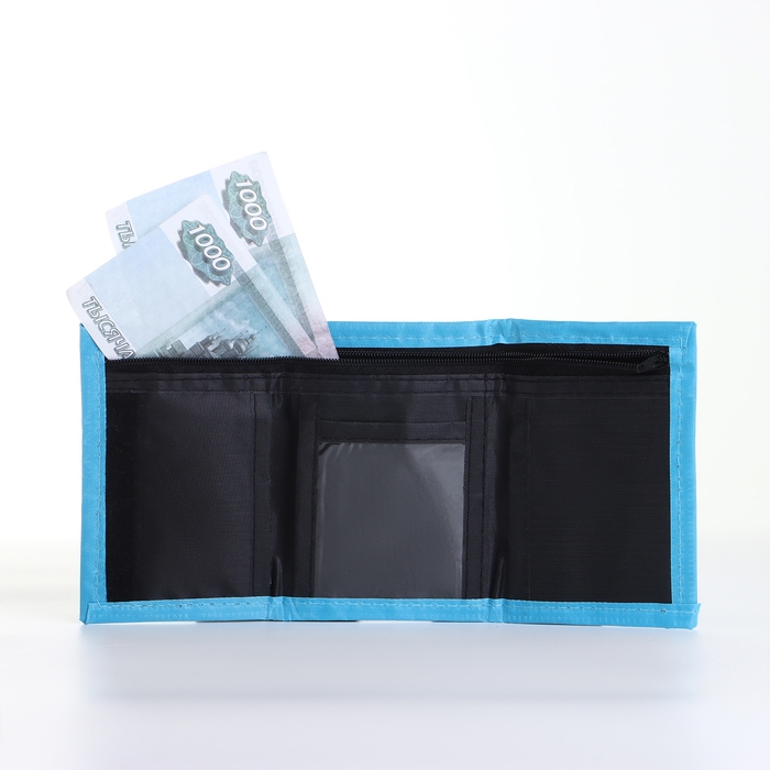 Кошелёк детский на липучке &laquo;Выбражулька&raquo;, цвет голубой