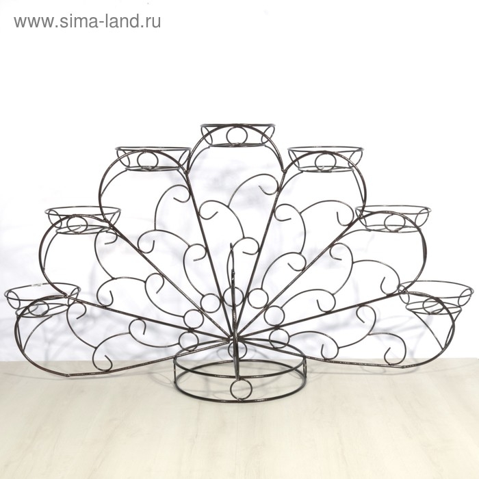 Подставка для цветов &laquo;Павлин&raquo;, d=16 см, цвет чёрный