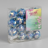 Гирлянда &laquo;Нить&raquo; 4.5 м с насадками &laquo;Цветочные шары&raquo;, IP20, прозрачная нить, 15 LED, свечение фиолетовое, 220 В