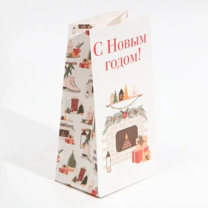 Пакет без ручек &laquo;Новогоднее настроение&raquo;, 10 х 19.3 х 7 см