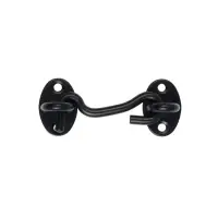 Крючок ветровой LOCKLAND KV001, L=75 мм, нержа, цвет черный, 2 шт