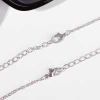 Кулоны &laquo;Неразлучники&raquo; горящее сердце, цвет чернёное серебро, 45 см