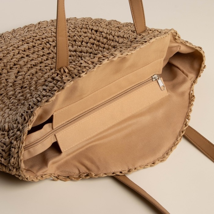 Сумка женская SL Home, ручное плетение, хлопок, длина ручек 30 см, 45&times;43 см