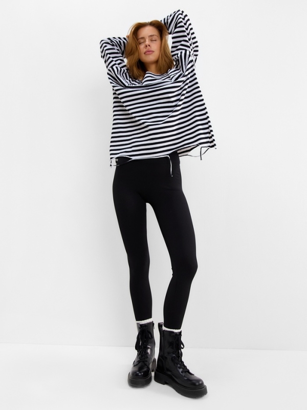 Лонгслив женский MINAKU: One Most Brand, широкая полоска, ONESIZE