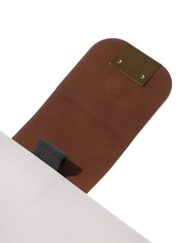 Ежедневник недатированный формат А5, с хлястиком, 96л, линия, пвх, Коричневый