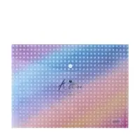 Папка-конверт на кнопке формат А4 180мкр блестящая МИКС Структура (штрихкод на штуке)