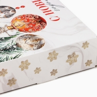 Коробка подарочная новогодняя складная «Роскошные шары», 21 х 15 х 5 см, Новый год Коробка подарочная новогодняя складная «Роскошные шары», 21 х 15 х 5 см, Новый год