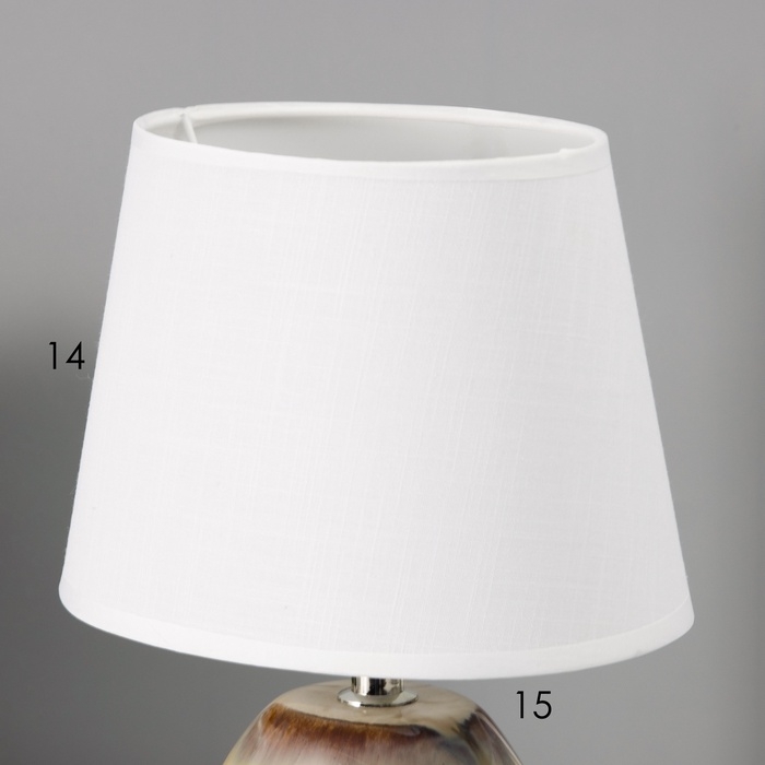 Настольная лампа с абажуром RISALUX &laquo;Эвита&raquo;, Е14, 40 Вт, 20&times;15&times;30 см