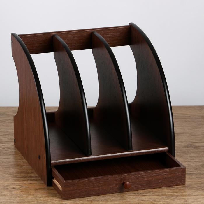 Органайзер вертикальный, 3 секции, с выдв ящиком, 26*26*24см Органайзер вертикальный, 3 секции, с выдв ящиком, 26*26*24см