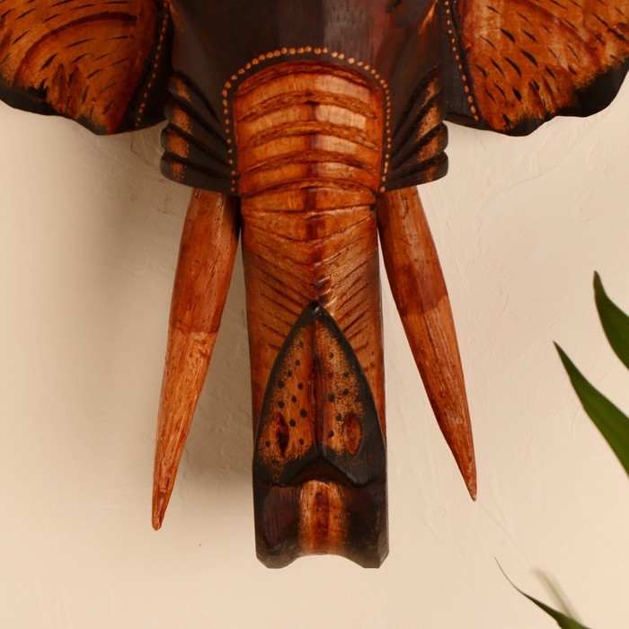 Сувенир дерево "Голова слона" 29х27х10 см