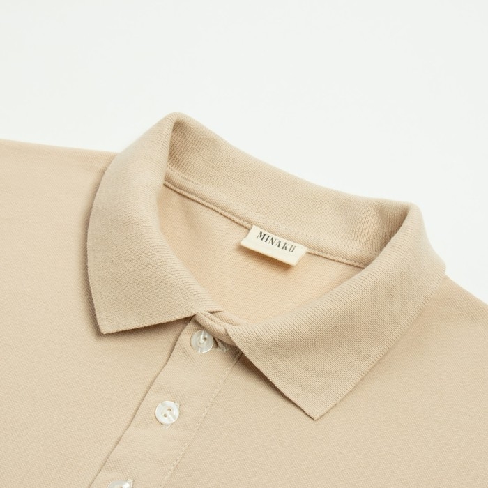 Футболка (поло) мужская MINAKU REGULAR FIT: цвет бежевый, р-р 44