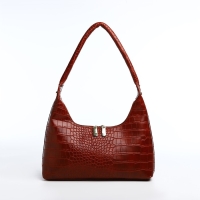 Сумка-багет на молнии, цвет бордовый