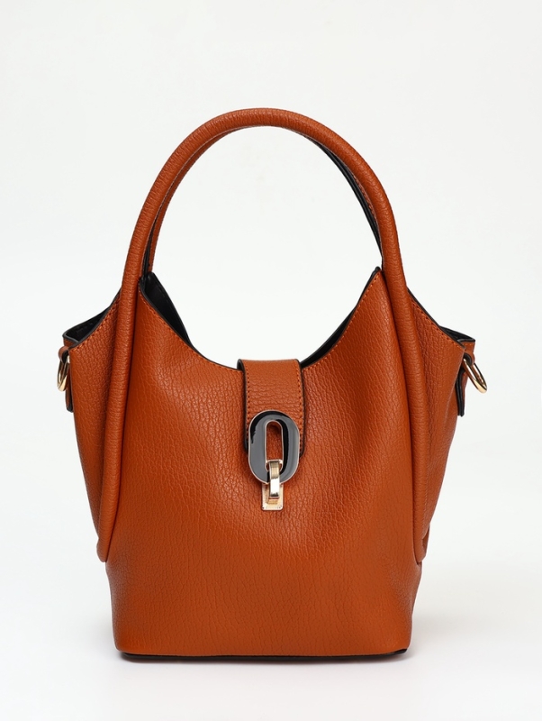 Сумка женская тоут на молнии, цвет рыжий