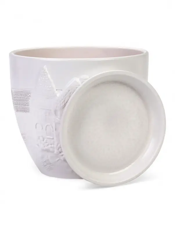 Набор горшков цветочный поддоном 4 шт 0,6 / 1,4 / 2,5 / 5 л керамика белый Галандия