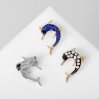 Брошь &laquo;Дельфин&raquo; мини, цвет МИКС (неделимая фасовка 12 шт., цена за шт.)