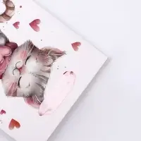 Пакет подарочный вертикальный &laquo;Сердечный котик&raquo;, S 12&times;15&times;5.5 см