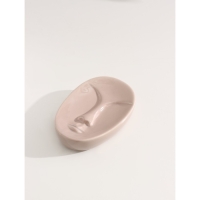 Набор аксессуаров для ванной комнаты Доляна &laquo;Вуду&raquo;, 3 предмета (мыльница, дозатор для мыла, стакан), цвет молочный