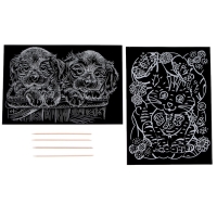 Гравюра детская &laquo;Котик и собачки&raquo;, объёмная