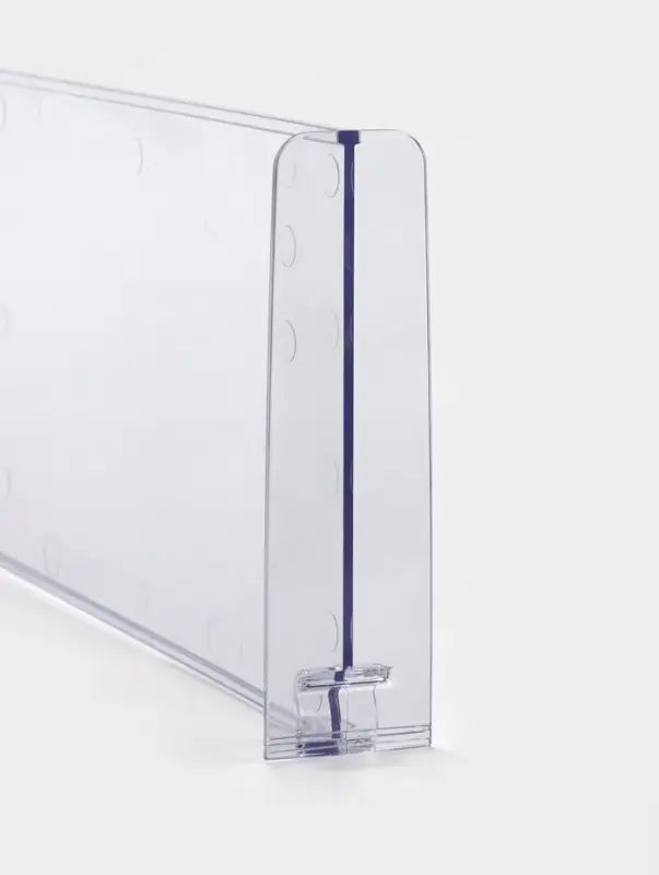 Разделитель обламывающийся, пластик, h=12 см, c передним ограничителем 12 см, L=28.5-48.5 см